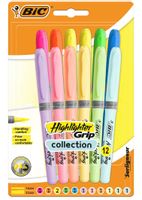 ZESTAW ZAKREŚLACZY 12 KOL HIGHLIGHTER GRIP PASTEL BIC