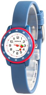 Xonix Mały zegarek dziecięcy, tarcza zdobiona truskawskami, antyalergiczny, wodoszczelny 100m