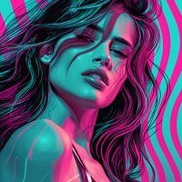 Plakat 20x20cm Neonowy Wzrok