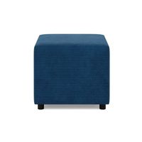 Pufa do siedzenia, BLOM, sztruks, 51x51x40 cm, granatowy | TYLETEGOTU