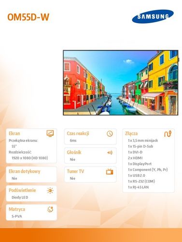 Samsung 55'' OM55D-W na Arena.pl