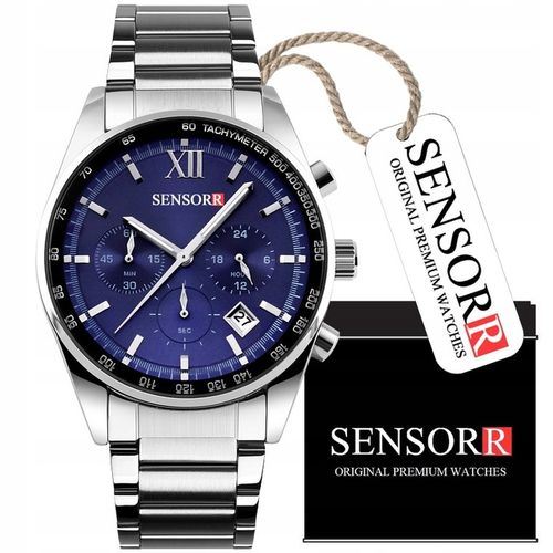 ORYGINALNY ZEGAREK MĘSKI WSKAZÓWKOWY SENSORR NA BRANSOLECIE STAL 304 na Arena.pl