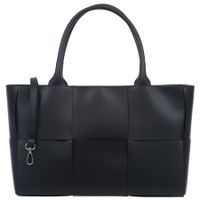 VERA PELLE torebka damska skórzana klasyczna z paskiem na ramię V623 czarna