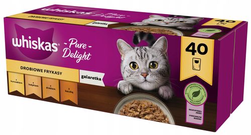 WHISKAS Pure Delight Drobiowe Frykasy Karma w Galaretce 40x85g na Arena.pl