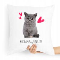 Poduszka Prezent Na Dzień Babci Kocham Cię Babciu! Z Nadrukiem Ze Zdjęciem