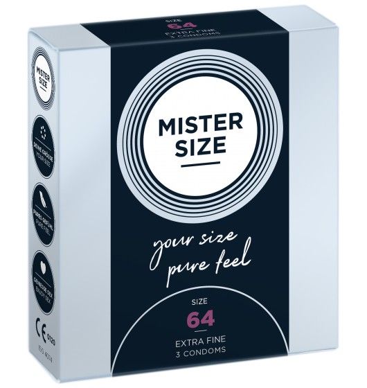 Mister.size 64 Mm Condoms 3 Pieces zdjęcie 3