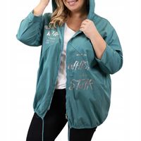 Bawełniana KURTKA DAMSKA wiosenna butelkowa zieleń