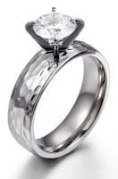 SREBRNY PIERŚCIONEK OBRĄCZKA ŚLUBNA STAL 316L r.17