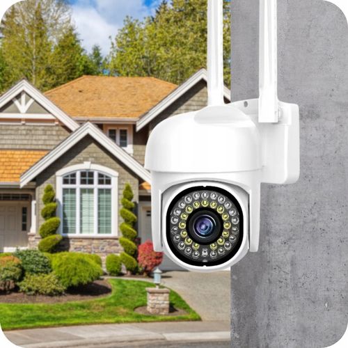 BEZPRZEWODOWA OBROTOWA KAMERA WIFI 5MPX QUADHQ DO MONITORINGU ZEWNĘTRZNA SD na Arena.pl