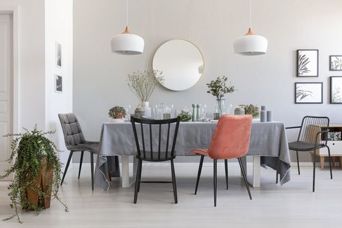 Krzesło Plaid szare/ czarne nogi hampton na Arena.pl