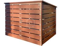 Wiata śmietnikowa 2x1,5m brama dwuskrzydłowa dach spad w tył  PLG263