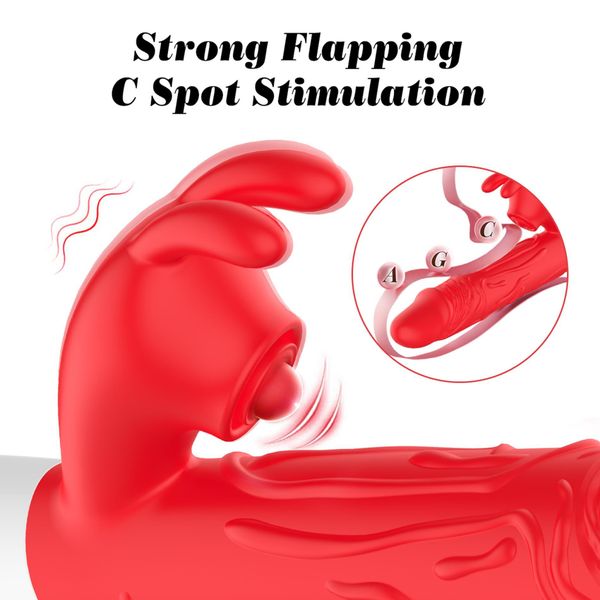 Silicone Vibrator 7 Vibration Modes -10 Thrusting And7 Flapping zdjęcie 7