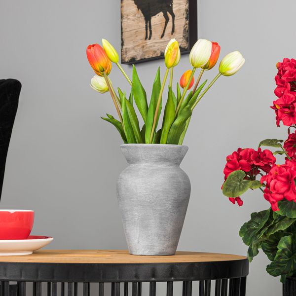 Wazon Ceramiczny Baryłka  Szary flakon zdjęcie 8