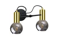 Kinkiet 2xE27 LIV BLACK/GOLD