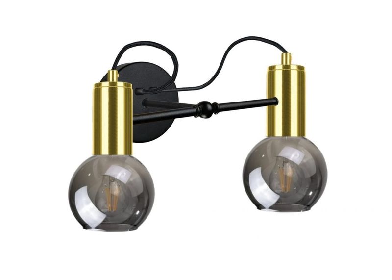 Kinkiet 2xE27 LIV BLACK/GOLD zdjęcie 1