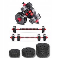 HANTLE ZESTAW HANTLI REGULOWANYCH DO ĆWICZEŃ 20 KG + SZTANGA