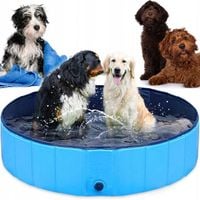 DUŻY BASEN DLA PSA ZWIERZĄT OGRODOWY DO OCHŁODY MYCIA SKŁADANY 160x30cm XXL