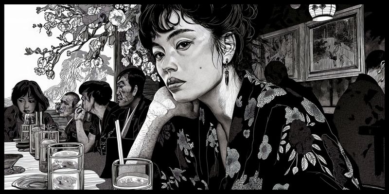 Plakat 91,3x44,5cm Czarne Kimono zdjęcie 2
