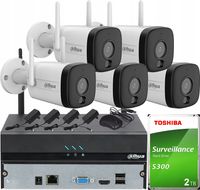 Zestaw Na 5 Kamer WiFi Dahua IPC-HFW1539DTK1P-SW-PV 5MPx Detekcja Audio 2TB