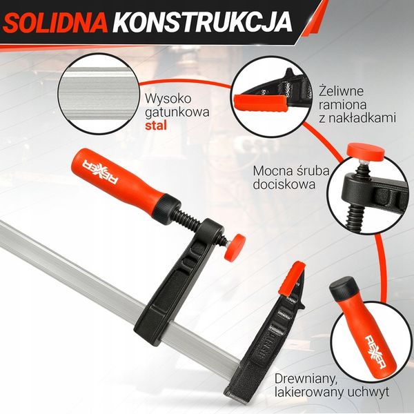 ŚCISK STOLARSKI 50X150 MM 4 SZTUKI zdjęcie 9