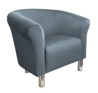 Fotel Milo BL14 nogi chrom szary