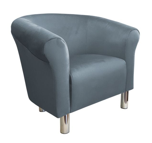 Fotel Milo BL14 nogi chrom szary zdjęcie 1