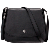 Torebka skórzana Canaletto – czarna skóra groszkowana, elegancja i funkcjonalność TD752