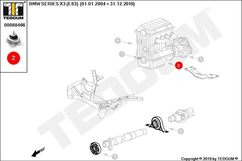 BMW X3 E83 PODUSZKA SILNIKA LEWA E83 06-10 na Arena.pl
