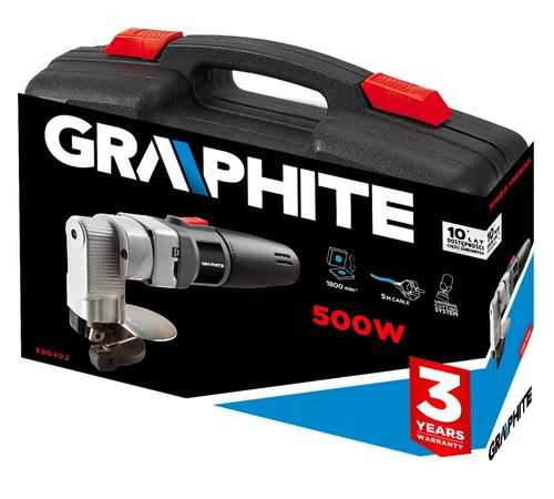 NOŻYCE DO BLACHY PROSTEJ 500W GRAPHITE 59G402 na Arena.pl