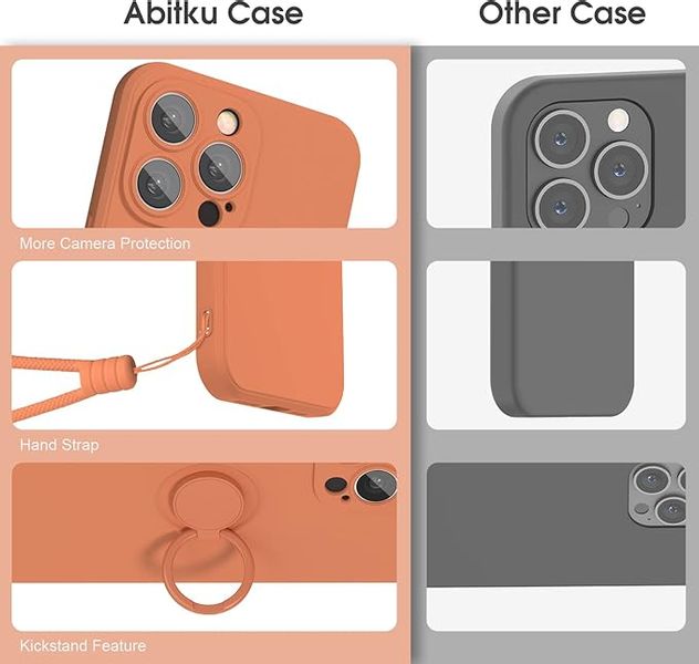 Etui ABITKU Ring Stand do iPhone'a 14 Pro Max 6,7 cala Pomarańcz zdjęcie 4