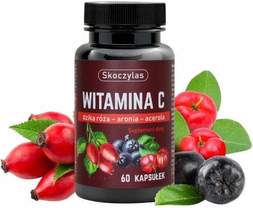 SKOCZYLAS Witamina C Trio DZIKA RÓZA ARONIA ACEROLA odporność 2x60 kapsułek na Arena.pl