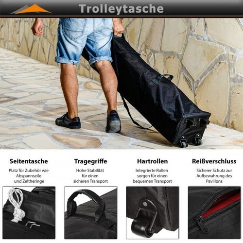 INSTENT PRO Namiot ogrodowy 3 x 3 m, czarny + 4 boki na Arena.pl