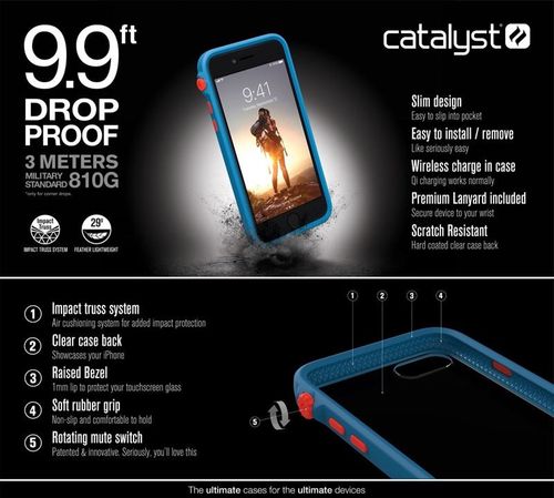 Catalyst Impact Protection Case - Pancerne etui iPhone 8 / 7 (Blueridge/Sunset) na Arena.pl