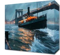 Obraz 30x30cm Stary Parowiec