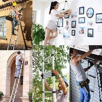 2,6 m Składana TELESKOPOWA DRABINA stal nierdzewna