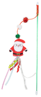 Zabawka dla kota wędka plastikowa z Mikołajem 40cm UNIQ PETS