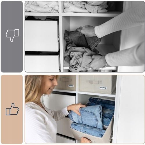 2x organizer XXL pudełko pojemnik na ubrania jeansy do szuflady na Arena.pl