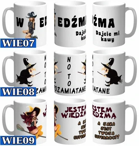 KUBEK WIEDŹMY ZOŁZY ŚMIESZNY TEKST ŻART DO BIURA zdjęcie 6