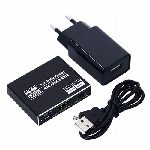 SPLITTER HDMI 2.0 1x2 ROZDZIELACZ ULTRAHD HDCP 2.2 4K/60HZ - 2 TELEWIZORY na Arena.pl