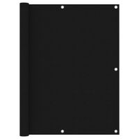 Parawan balkonowy, czarny, 120x300 cm, tkanina Oxford