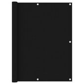 Parawan balkonowy, czarny, 120x300 cm, tkanina Oxford