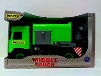 WADER.Middle truck smieciarka zielona 32103 21038