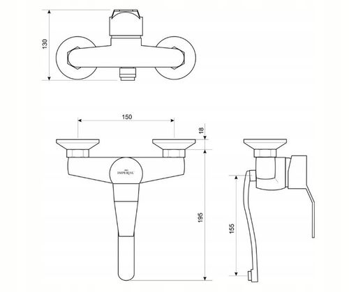 BATERIA UMYWALKOWA ŚCIENNA CHROM SREBRNA KOMPLET na Arena.pl