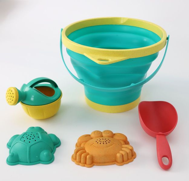 wiaderko do piaskownicy z zabawkami - zielone zdjęcie 7