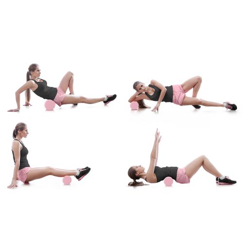 Roller wałek do ćwiczeń EVA NS-963 różowy na Arena.pl