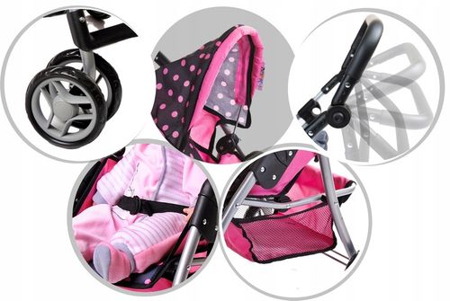 Wózek z lalką Doris SPACRÓWKA DLA LALEK + Duża INTERAKTYWNA LALKA BOBAS na Arena.pl