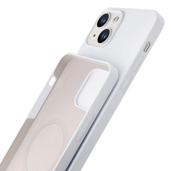apple iphone 14 plus - 3mk hardy silicone magcase white zdjęcie 4