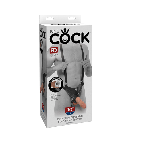 uprząż z dildo king cock 10 hollow strap on suspoender system pipedream na Arena.pl