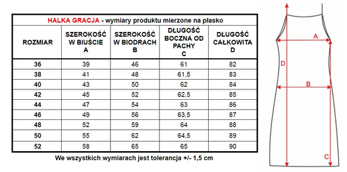 Gładka halka damska Gracja Ecru 48 na Arena.pl