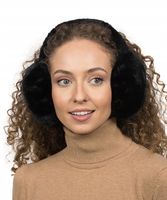 Czarne Nauszniki na uszy Zimowe Klasyczne Słuchawki na zimę Ciepłe Zimowe